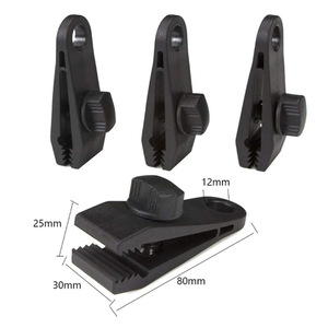Autres clips de fixation en spirale pour tentes, 10 pièces, clips de fixation pour bâche extérieure renforcés en nylon avec ensemble de boules élastiques pour tentes et auvents - Product Image 4