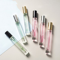 Échantillon gratuit populaire tube transparent 10ml vaporisateur de verre flacons de parfum vides flacon en verre bouteille en verre