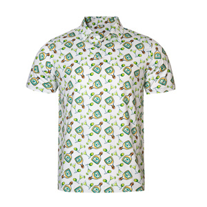 Wholesale Green Men's Cocktail Print <b>Golf</b> Polo <b>Shirt</b> <b>Funny</b> Novelty Pattern Quick Dry Moisture Wicking Short Sleeve Sportswear - Product Image 4