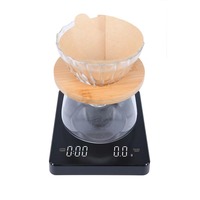 Balance à café numérique 3 kg, précision 0,1 g, minuteur, pour expresso, préparation pour infusion, matcha, cuisine, pesage alimentaire, commande tactile