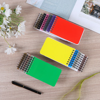 Mini carnet à anneaux A5 personnalisable avec logo, bloc-notes élégant pour étudiant, 60 feuilles, carnet de vocabulaire portable à feuilles mobiles colorées