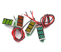 Voltmeter DC Digital 2-kabel 3-kabel 0-100V Tampilan Digital Kecil 12V 24V Modul DC2P3P untuk Pekerjaan Instalasi
