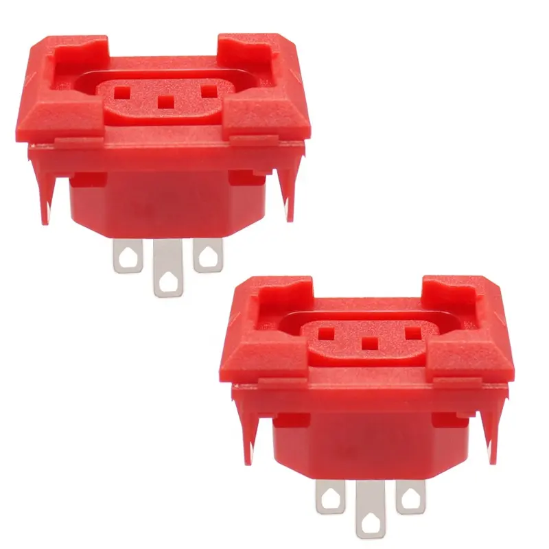 Anti tripping new style IEC 320 power C13 lockable female connector socket 15A 250V