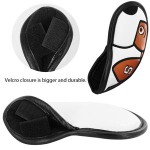 Juego de Fundas para Palos de Golf Impermeables Estilo Dibujos Animados con Cubiertas de Cuero PU Personalizables para Hierros, Madera y Putter - Product Image 2