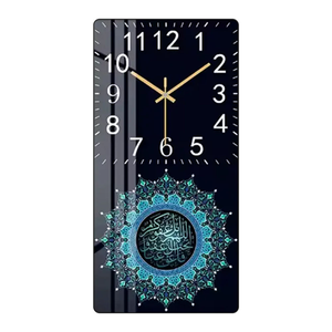 Horloge murale silencieuse à cadre en polyéthylène, style nature morte, en porcelaine de cristal islamique, pour décoration intérieure, <span class=keywords><strong>prix</strong></span> de gros - Product Image 6