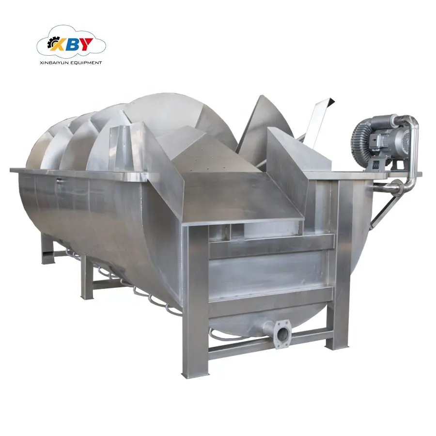 Nigeria poultry chicken slaughter Pre chilling equipment spin chiller machine Screw chiller machinery forPre cooling use