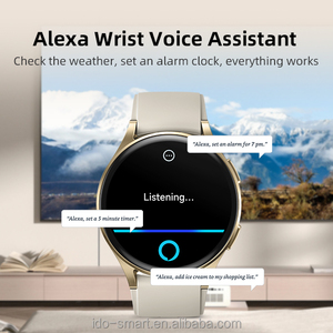 Jam tangan pintar modis 1.32 "HD AMOLED Alexa suara GPS IP68 tahan air BT panggilan pelacak kesehatan jam tangan pintar olahraga untuk IOS <span class=keywords><strong>Android</strong></span> - Product Image 5