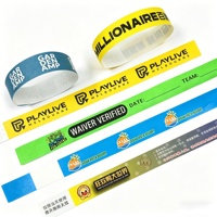 Bracelet personnalisé en papier synthétique Tyvek Dupont imperméable et résistant aux déchirures, impression de logo personnalisée, pour parc d'attractions