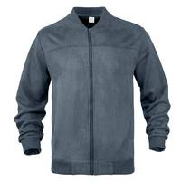 Vestes bomber en daim léger pour hommes, vestes varsity décontractées, vestes en simili cuir vintage