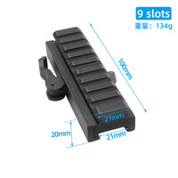 ECHAIN FactorySale 3/5/7/9 Slot QD Quick Release 20mm Mount Aluminium Alloy Aksesori Taktis untuk Berburu di Luar Ruangan