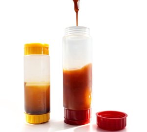 Dispenser per Salse con Tappo Ribaltabile, Senza BPA, in Plastica per Alimenti, Lavabile in Lavastoviglie, Ecologico, per <span class=keywords><strong>Cucina</strong></span> - Product Image 5