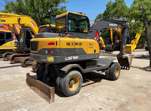 Free Shipping Volvo Wheel Excavator 6 Ton Engine MIni Wheel Excavator Hydraulic <b>Digger</b> with Factory Price Korea Japan - Product Image 2
