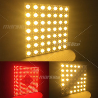 Panneau lumineux LED matriciel 7x7 Or/Blanc chaud RGB, contrôle DMX512, éclairage de scène pour événements, DJ et soirées