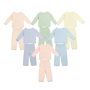 2024 Logo privé nourrissons vêtements body printemps fibre de bambou confortable bébé garçons ensemble
