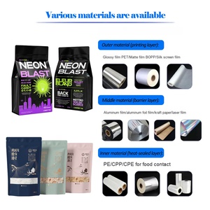Biểu Tượng Tùy Chỉnh Reclosable Zip Khóa Puffs Chip Brownies Đồ Ăn Nhẹ Thực Phẩm Mùi Bằng Chứng Ăn Được Bao Bì Mylar Túi Với Hộp - Product Image 4