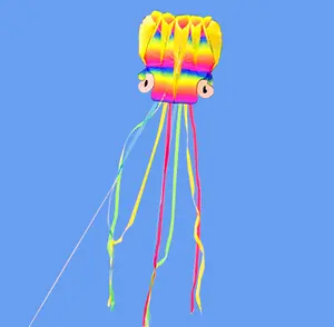 5.5米定制标志印刷充气章鱼风筝