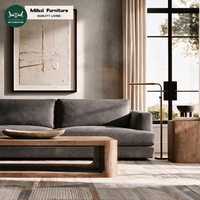 Ensemble de canapés au design classique, meubles de luxe en cuir, canapé avec accoudoirs biseautés, confortable et moelleux, meubles de salon pour appartement