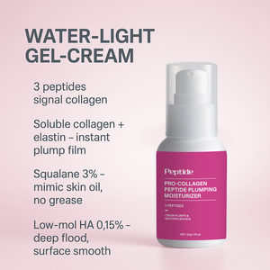 Crème hydratante pour le visage au collagène peptidique doux, hydratation intense, fixation, 50g pour peaux sèches et sensibles, usage quotidien - Product Image 5