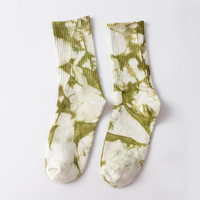 Fabricant Nouveau Design Mode Nouveauté Couleur Logo Personnalisé Chaussettes de Sport en Coton Teinté