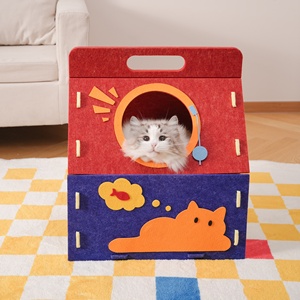 Casa para Mascotas de Fieltro Ecológico - Cueva para Gatos Extra Grande, Universal para 4 Estaciones, Espacio Interior Natural, Nido para Gatos - Product Image 5