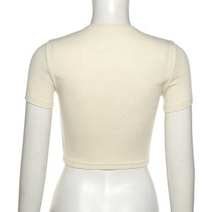 <strong>Womens</strong> Y2k Clothing Rhinestone Character <strong>T</strong> <strong>Shirts</strong> Japan Korean Streetwear <strong>90s</strong> Aesthetic Clothes Tee <strong>Shirt</strong> Knitted Crop Tops - Product Image 6