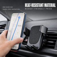 Penyangga Ponsel Universal Jepit Ventilasi AC Mobil Tahan Panas, Aksesoris Interior Mobil