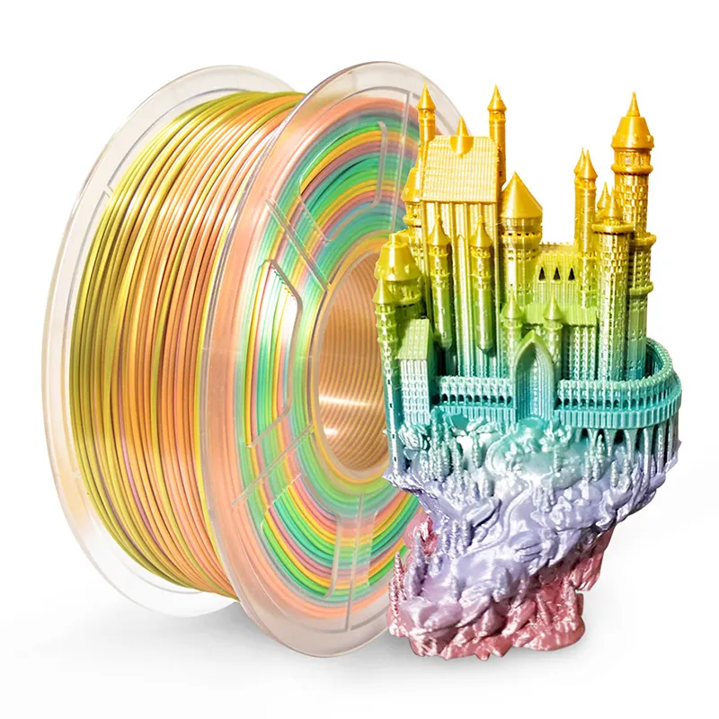 SUNLU PLA Silk Rainbow 3D Printing Filament 1.75mm 1kg For 3D Printer