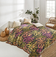 Design élégant 100% couverture en coton Jacquard jeter 230x260cm 90x102 pouces Jacquard Collection couverture couvre-lit