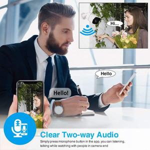 Hệ Thống <span class=keywords><strong>Camera</strong></span> Quan Sát Ban Đêm Hồng Ngoại An Ninh Ngoài Trời <span class=keywords><strong>Camera</strong></span> Giám Sát Video Chống Thấm Nước Bằng Kim Loại Nhỏ 1080P Wifi HD - Product Image 4