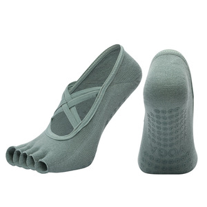 Calcetines de Cinco Dedos Modernos para Mujer, Colores Pastel y Clásicos, Algodón Peinado, Correa en X y Suela con Relieve YOGA - Product Image 5