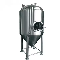 Cuve de fermentation conique verticale en acier inoxydable 304/316 de qualité alimentaire pour le vin