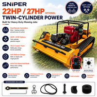 Vente en gros usine : Tondeuse à fléaux télécommandée industrielle DIY 22HP 27HP 420cc, essence/diesel, 800 1000 1200mm, OEM ODM personnalisé RC