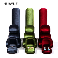 Caja de Regalo de Joyería Huayue Personalizada de Lujo con Anillo, Collar, Aretes y Colgante de Terciopelo