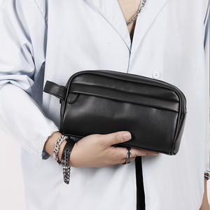 新款时尚男士大容量休闲手拿包防水商务和洗漱包拉链封口-批发 - Product Image 4