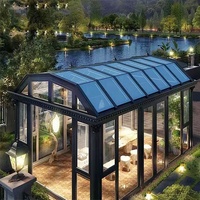 Vente Flash : Serre Modulaire Préfabriquée en Verre au Design Moderne pour Jardin d'Hiver, Véranda ou Serre de Villa – Structure Extérieure en Aluminium