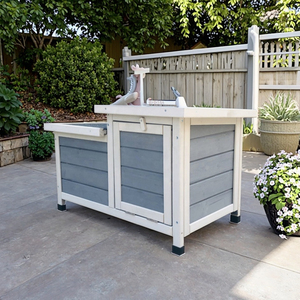 Maison de lapin en bois d'arrière-cour maison de lapin de clapier de lapin imperméable à vendre - Product Image 4