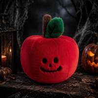Boneka Halloween Jack O'Lantern Apel dengan Isian Kapas PP Bersulam