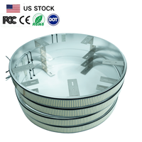 Feux LED pour jantes de camion, 17 pouces, 7 rangées, 4 pièces, 5376SMD, 240W, blanc, extérieur, IP68, étanche, contrôle par application