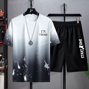 Ensemble T-shirt et pantalon d'été pour homme, tendance et très vendu, imprimé décontracté - Product Image 5