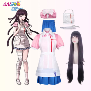 Danganronpa <span class=keywords><strong>Mikan</strong></span> Tsumiki, disfraz de Cosplay para mujer, conjuntos de uniformes de Anime con faldas para niñas - Product Image 1