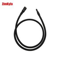 ZimaKyfa AF # HPA-BH HPA Air FLEX Schlauchleitung mit Bajonettanschluss 40 Zoll Niederdruck 1500 PSI Geflochtenes Kabel Schwarz Kupfer/Nylon für