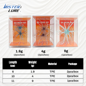 เหยื่อปลอม <span class=keywords><strong>MISTER</strong></span> LURE 1.9 กรัม 4 กรัม 9 กรัม ทำจาก TPE ยืดหยุ่นสูง สำหรับตกปลาเทราต์ ปลากะพง ปลาแซลมอน เหยื่อปลอมรูปเม่นทะเล พร้อมบรรจุภัณฑ์ - Product Image 2