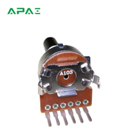Potentiomètre RK1613G 16mm double gang 6 bornes type fader ALPS 100k log double potentiomètre 100KAX2 avec butée centrale