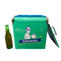 Glacière portable carrée classique en fer de 13 litres pour camping, plage, fêtes, voyages, pique-niques, barbecues, camping-cars, mariages, usage domestique et extérieur