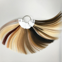 En Stock 100% échantillons de couleur de cheveux vierges humains testant des anneaux d'échantillon de couleur pour un salon de coiffure anneau de couleur de cheveux pour des cheveux de salon