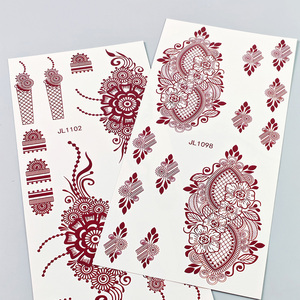 <span class=keywords><strong>Tatuaggi</strong></span> Temporanei all'Ingrosso Bianchi e Marroni Etnici con Henné, Adesivi per Mani e Corpo con Motivo Mandala, Impermeabili - Product Image 6