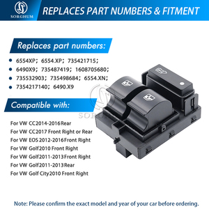 Sorghum 735421419 nuovo interruttore di controllo alzacristalli elettrico per FIAT DUCATO 2006-2014 Peugeot Citroen - Product Image 3