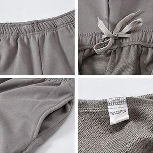 Pantalones cortos de rizo de algodón hasta la rodilla para hombre, pantalones cortos de gimnasio, pantalones casuales para correr, pantalones de cintura elástica, pantalones cortos de Hip Hop para hombre - Product Image 6