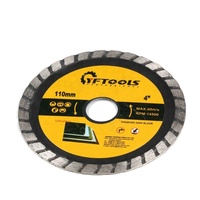 Disque de coupe diamanté professionnel DIY OEM 110 mm, lame de scie turbo sèche pour marbre, granit, brique et béton, longue durée de vie