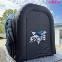 Tente tunnel gonflable géante personnalisée en forme d'aigle de 4,8 m, arche d'entrée mascotte pour événements sportifs en plein air